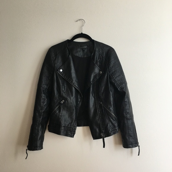 Blossom Faux Leather Biker Jacket - Picture 1 of 3